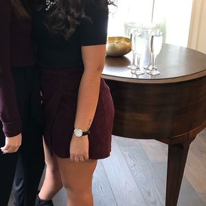 Abercrombie Dark Red Envelope Skirt